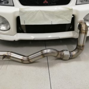 Downpipe V band 76mm Evo 7-9